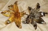 Pair of 24k Gold Lily and Platinum Lily (Asiatic) by Living Gold